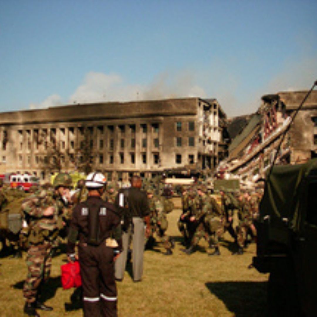 Damage at the Pentagon on 9-11